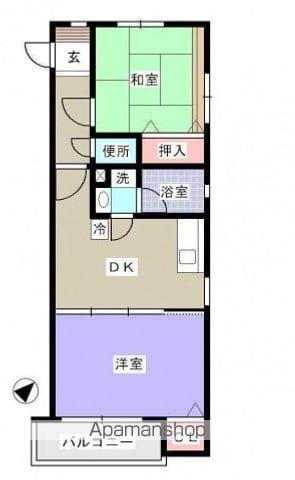エーデル吉島西(2DK/3階)の間取り写真
