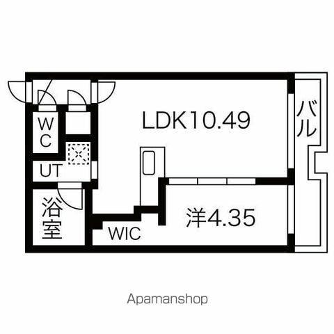 ラ・シュエットⅠ(1LDK/4階)の間取り写真
