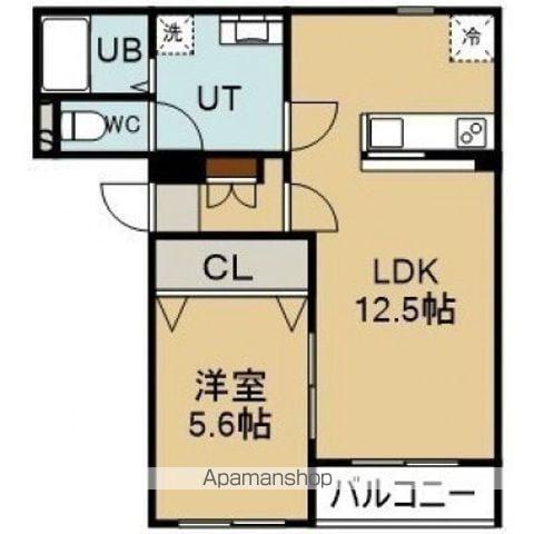アンセリジェⅡ(1LDK/2階)の間取り写真