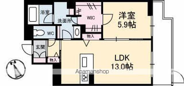 ザ ヘリテージ野上(1LDK/1階)の間取り写真