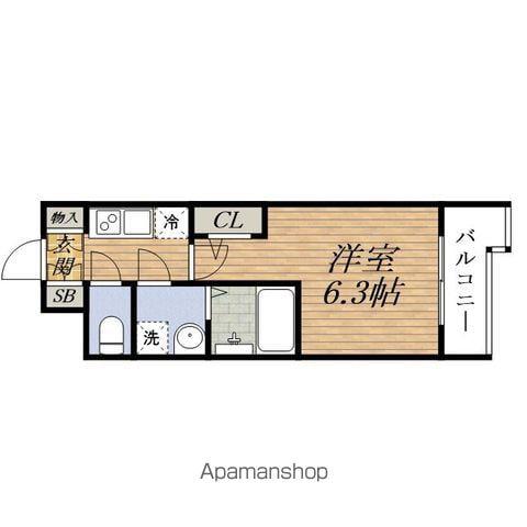 ESTEM COURT 新大阪ⅩⅦベイス(1K/2階)の間取り写真