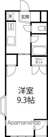 ガーデンヒルズ御経塚(1K/1階)の間取り写真