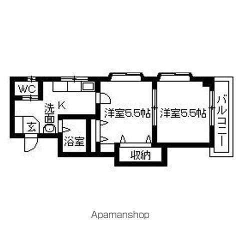 ノースヴィレッジ芳斉(2K/7階)の間取り写真