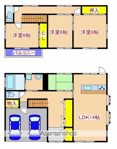 日豊本線 隼人駅 徒歩31分 2階建 築20年(3LDK)の間取り写真