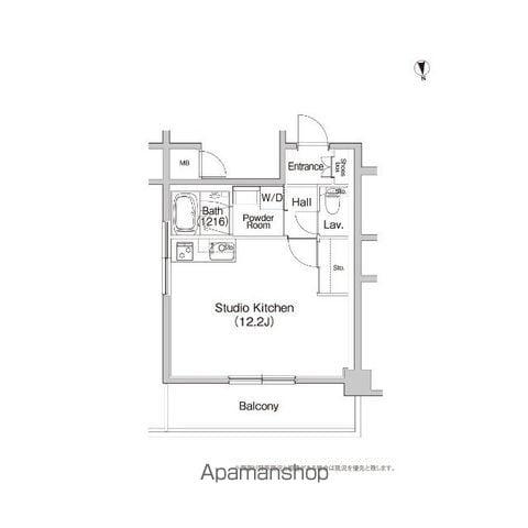 コンフォリア赤羽岩淵(ワンルーム/9階)の間取り写真