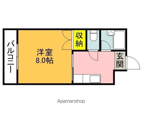 ラベンダーハウス桐ヶ丘(1K/2階)の間取り写真
