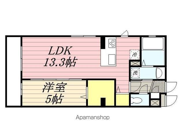 RASSURER HATAGO(1LDK/2階)の間取り写真