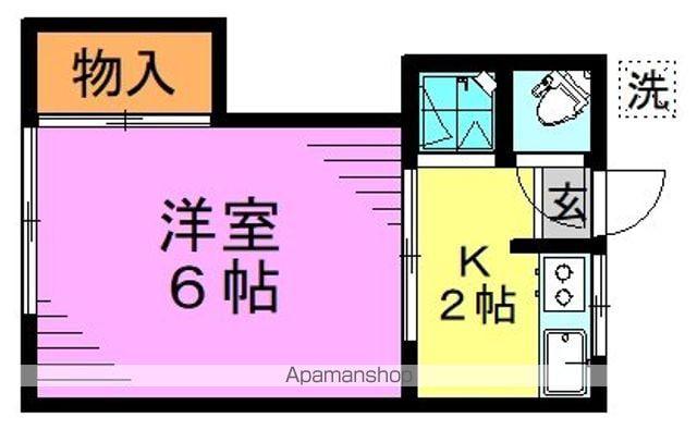 松本荘(1K/2階)の間取り写真