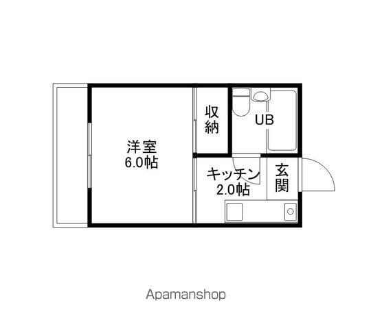 グリーンミント(1K/2階)の間取り写真