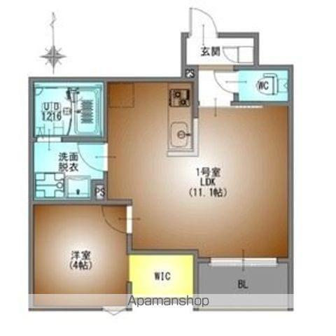 REGALEST 名古屋栄生(1LDK/2階)の間取り写真