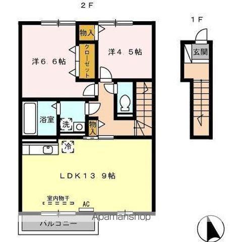 プレジオ(2LDK/2階)の間取り写真