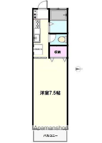 ヴィクトリーオーサワ(1K/2階)の間取り写真