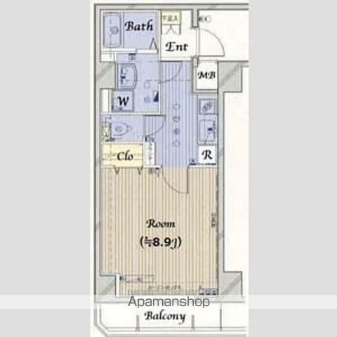 プレール天王洲アイル弐番館(1K/6階)の間取り写真