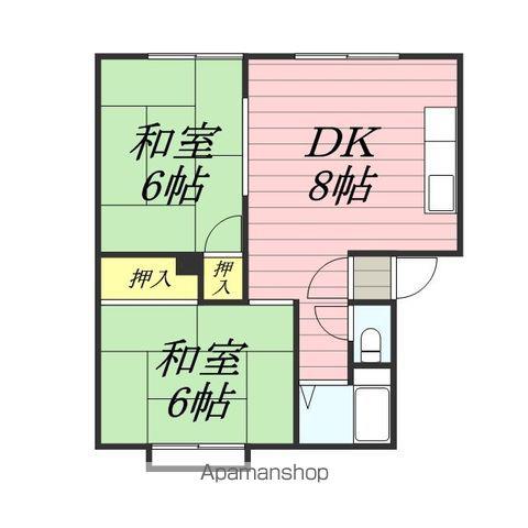 パナハイツプチ(2LDK/1階)の間取り写真