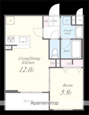 クラシヤ(1LDK/1階)の間取り写真
