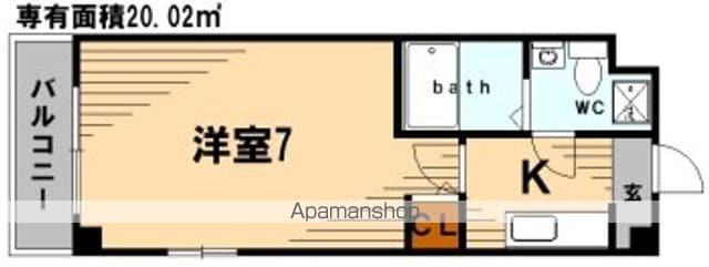 メジャーランドタチバナ(1K/5階)の間取り写真