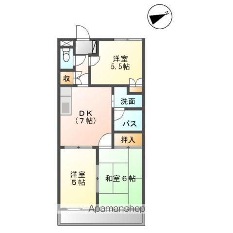 ルベール栄(3DK/1階)の間取り写真