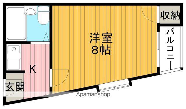 ベルシャンテ加茂(1K/2階)の間取り写真