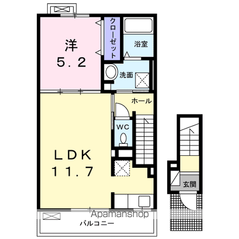 フランメゾン大森(1LDK/2階)の間取り写真