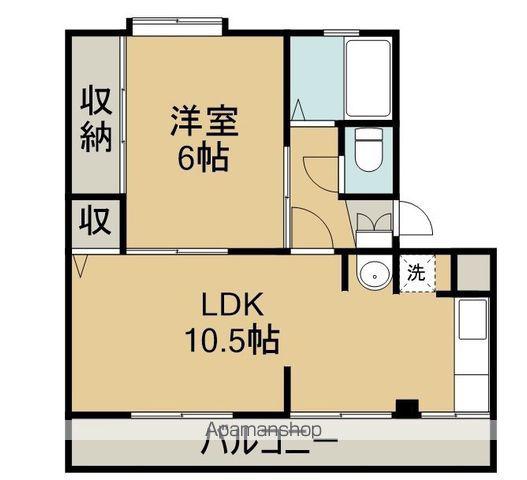 スイーティー葉山(1LDK/2階)の間取り写真