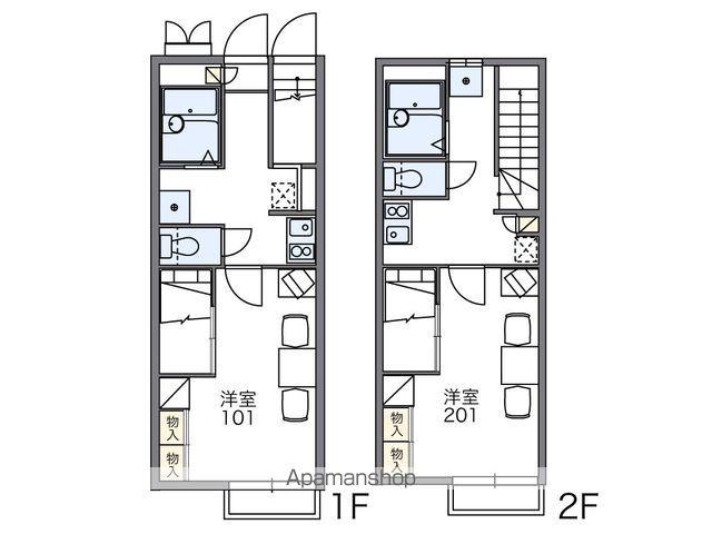 レオパレスエクセレント鹿嶋C(1K/1階)の間取り写真