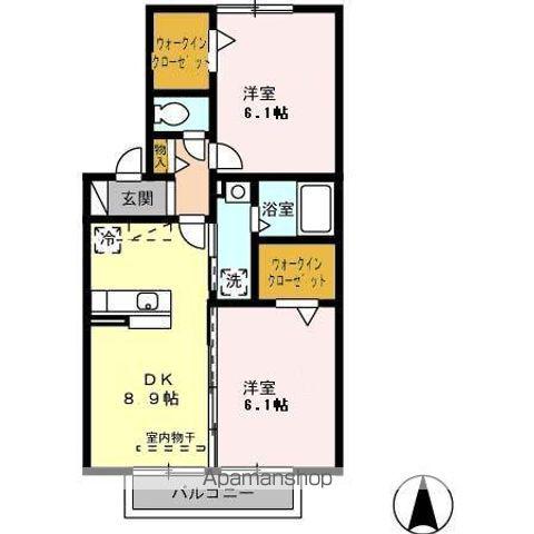 フロレスタ(2DK/2階)の間取り写真