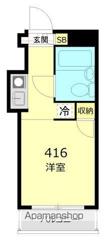 スカイコート品川第2(ワンルーム/4階)の間取り写真