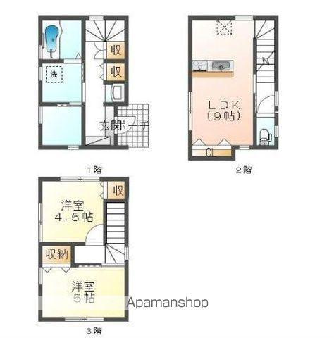 高松琴平電鉄琴平線 三条駅(高松) 徒歩13分 3階建 築1年(2LDK)の間取り写真