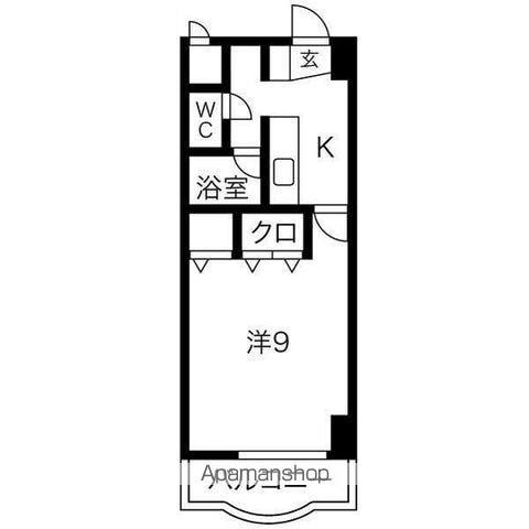 舘坂マンション(1K/1階)の間取り写真
