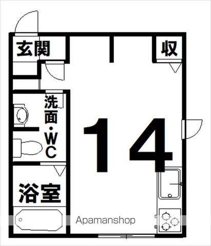 根室本線 御影駅(北海道) 徒歩18分 1階建 築6年(ワンルーム)の間取り写真