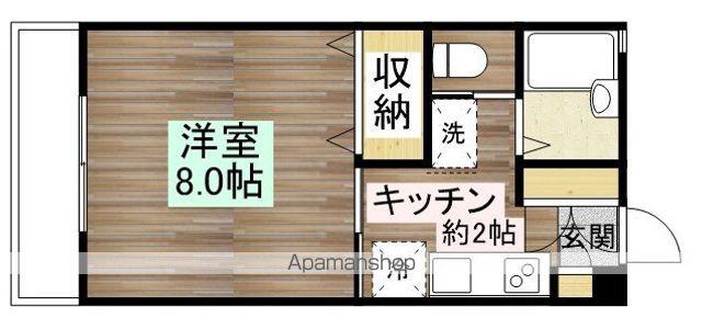 ルミネⅡ(1K/1階)の間取り写真