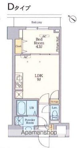 クレストコート江古田(1LDK/2階)の間取り写真