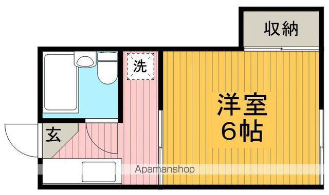 宮山ハイツ(1K/2階)の間取り写真