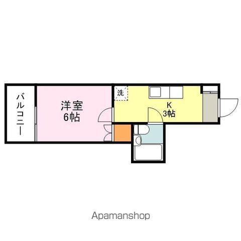 サンヒルズ広島屋(1K/5階)の間取り写真