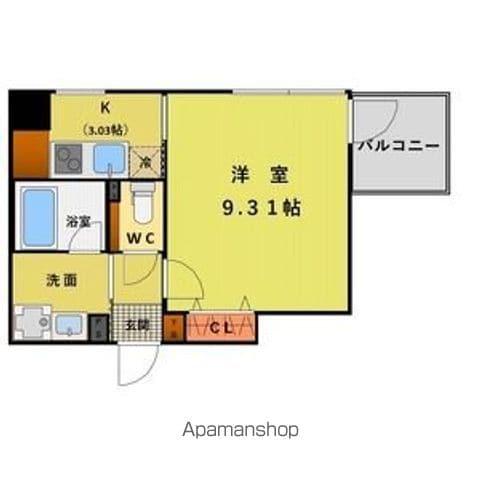 プランベイム滝子通(1K/4階)の間取り写真