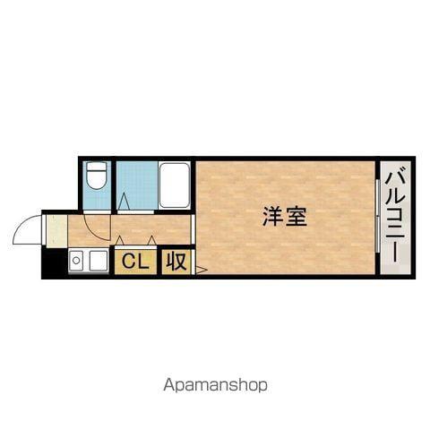 アプレシオ西冠Ⅱ(1K/2階)の間取り写真