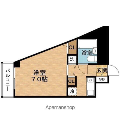 ETOILEKITAUMEDA(1K/7階)の間取り写真