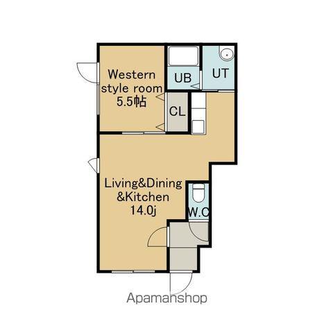 CASA BONITA(1LDK/1階)の間取り写真