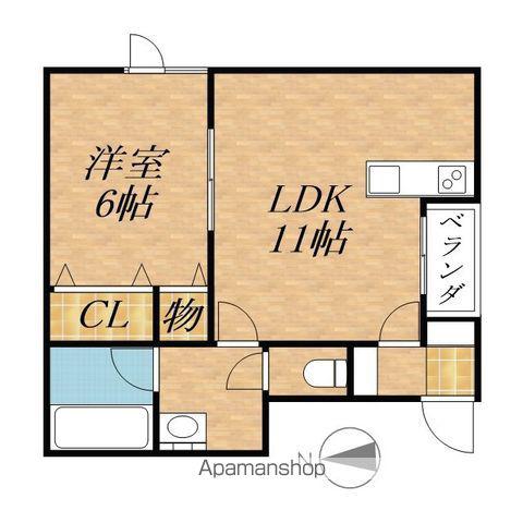 はまなすⅠ(1LDK/2階)の間取り写真