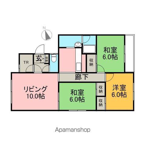 第2高島マンション(3LDK/2階)の間取り写真