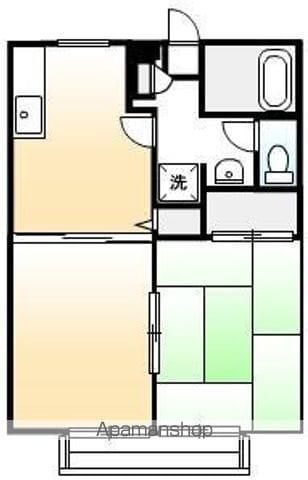 エーライン泉A・B(2DK/2階)の間取り写真