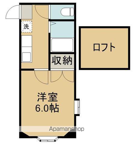 ホワイトキャッスル21番館(1K/2階)の間取り写真