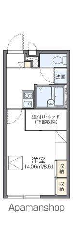 レオパレスVIEWあだたら(1K/2階)の間取り写真