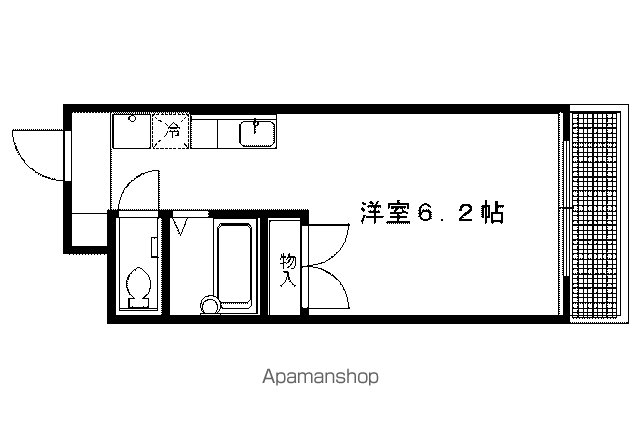 ソレイユ岩倉駅前(1K/3階)の間取り写真