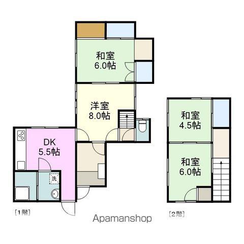 山陽本線 南岩国駅 徒歩18分 2階建 築53年(4K)の間取り写真