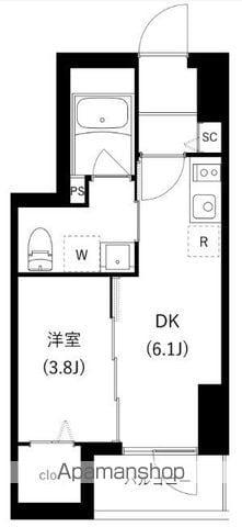 WHARF駒込(1DK/6階)の間取り写真