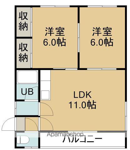 ハイツクラックス NO.3(2LDK/2階)の間取り写真