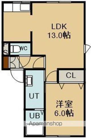 セジュールECO(1LDK/1階)の間取り写真
