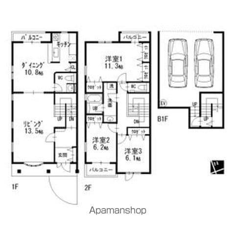 名古屋市鶴舞線 いりなか駅 徒歩10分 2階建 築30年(3LDK)の間取り写真