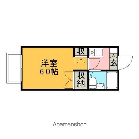 PLイースト都府楼前(1K/4階)の間取り写真